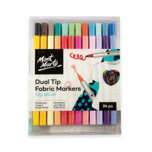 Art And Craft: Dual Tip Fabric Markers Signature 24pc - Mont Marte