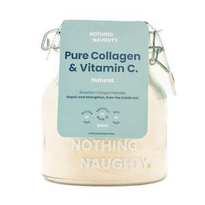 Nothing Naughty Pure Collagen Powder Natural & Vitamin C - BBD 23/10/25