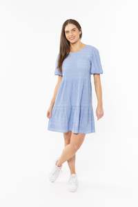 Dress: Carefree Mini Dress - Cornflower