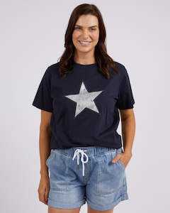 Sparkle Star Tee - Navy