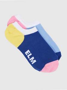 Elm: No Show Socks 2PK - Holiday Sun