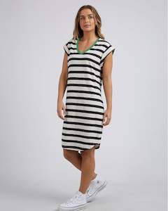 Sunny Tee Dress / Navy White Stripe