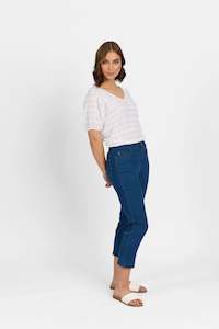 Pants: Ryder Crop Pant - Blue Wash