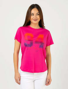 Ace Tee / Ombré Varsity Hot Pink