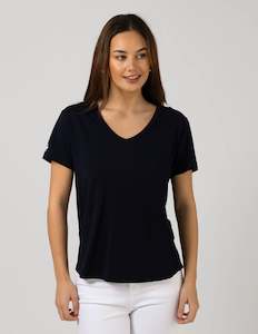 Villa Tee V-Neck - Navy