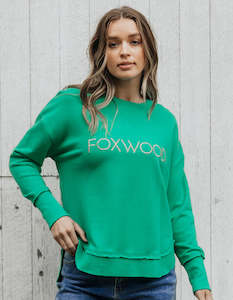 Simplified Metallic Crew Bright Green