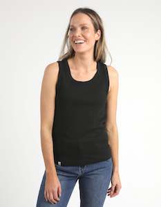 Tops: Rib Crew Tank - Black