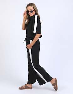 Elm: Frances Stripe Pant - Black