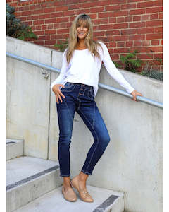 Pants: Jason Jeans - Blue Wash