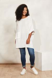 Eb Ive: Halcyon Relaxed Top  One Size - Opal