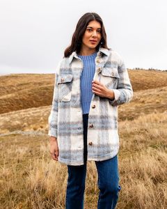 Coats: Victory Check Shacket - Chalk