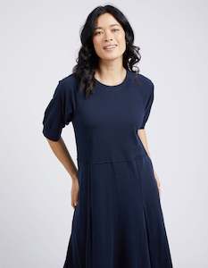 Elm: York Midi Dress - Navy