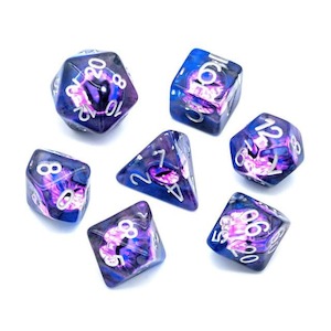 RPG Dice | "Sea Dragon's Eye" | Set of 7