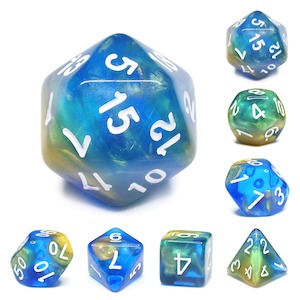 RPG Dice | "Night Sky" | Set of 7