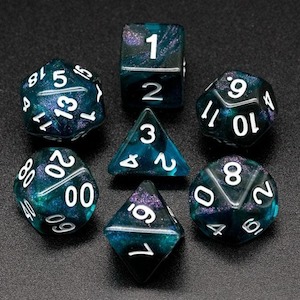 RPG Dice | "Abyssal Secrets" | Set of 7