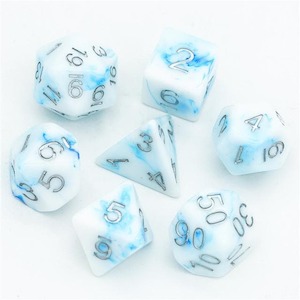 RPG Dice | "Blue Marble" | Set of 7