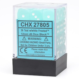 Game: CHX 27805 Frosted 12mm d6 Teal/white Block (36)