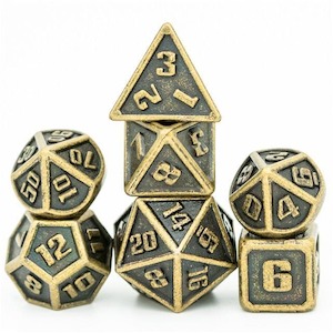 Metal Dice | Mini Bronze | Set of 7