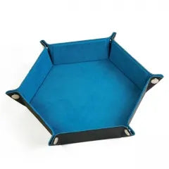 Game: Folding Hexagonal Dice Tray | Blue