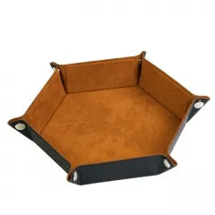 Folding Hexagonal Dice Tray | Brown