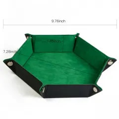 Folding Hexagonal Dice Tray | Green