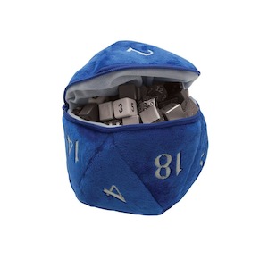 Dungeons & Dragons | d20 Plush Dice Bag | Blue