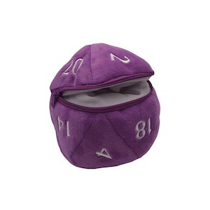 Dungeons & Dragons | d20 Plush Dice Bag | Purple