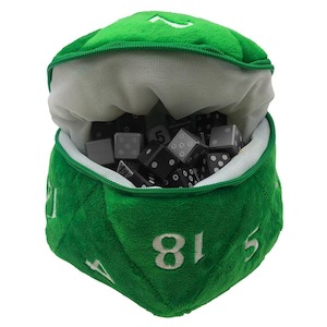 Dungeons & Dragons | d20 Plush Dice Bag | Green