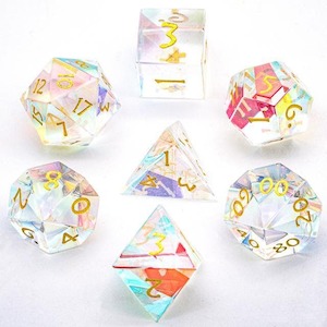 Crystal Dice | Rainbow Crystal | Set of 7