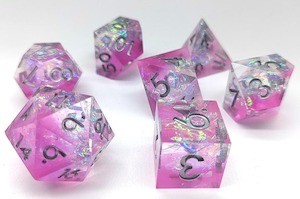 RPG Dice | "Esteemed Envoy" (Sharp Edged) | Set of 7