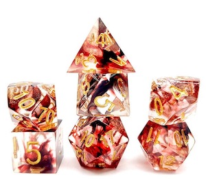 RPG Dice | "Haze of Battle" (Sharp Edged) | Set of 7