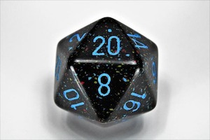 Game: Chessex | d20 Large 34mm | Speckled | Blue Stars