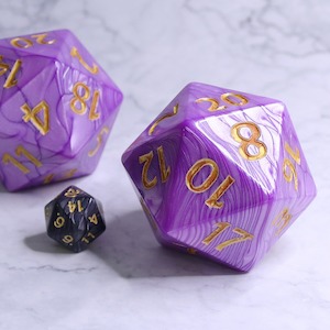 Colossal d20 (55mm) | Purple Pearl w/ Gold Ink