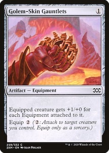 Golem-Skin Gauntlets [Double Masters] Foil