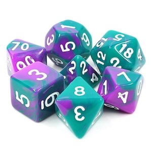 RPG Dice | Blend "Vicious Mockery " | Set of 7