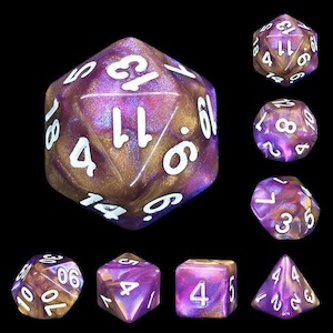 Game: RPG Dice | "Imperial Opulence" | Set of 7