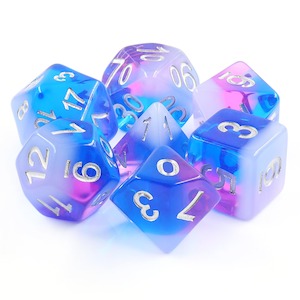 RPG Dice | "Fae Flash" | Set of 7