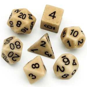 RPG Dice | "Hefty Stone" (Double-Weight) | Set of 7