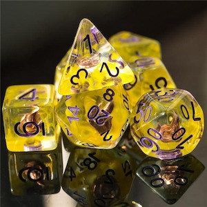 RPG Dice | "Sorcerer's Fire" | Set of 7