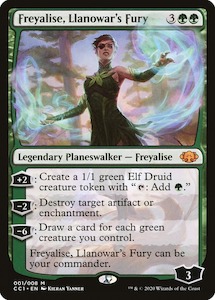 Game: Freyalise, Llanowar's Fury [Commander Collection: Green] Foil