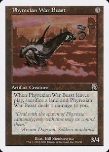 Game: Phyrexian War Beast (Signature on Left) [Deckmasters]