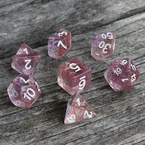 Polyhedral Dice Set | Acrylic | "Celestial Array" | Set of 7 (D0149)