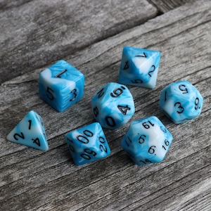 Polyhedral Dice Set | Acrylic | Spearmint Fresh | Set of 7 (D0037)