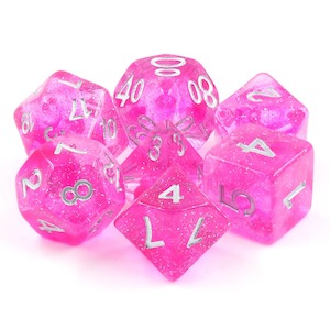 Polyhedral Dice Set | Acrylic | "Seventh Dimension" | Set of 7 (D0064)