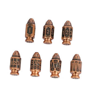 RPG Dice Set | Metal | Ancient Bullets | Copper