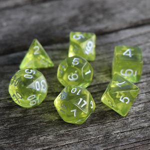 Polyhedral Dice Set | Acrylic | Solar Gems | Set of 7 (D0004)