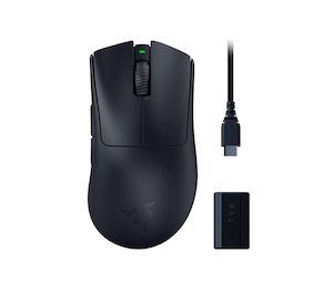 Gaming Mice: Razer Deathadder v3 Pro Wireless Gaming Mouse + HyperPolling Wireless Dongle