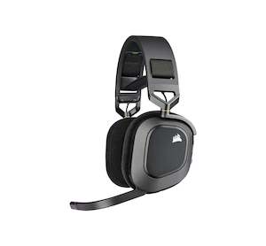 Gaming Headsets: Corsair HS80 Gaming Headset RGB Wireless Headset - Carbon