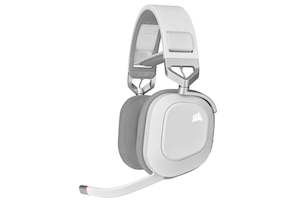 Corsair HS80 Gaming Headset RGB Wireless Headset - White