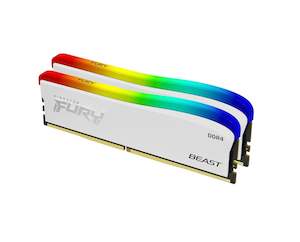 Kingston FURY Beast 32GB (2x 16GB) 3200MH/s DDR4 CL16 RGB Desktop Memory - White